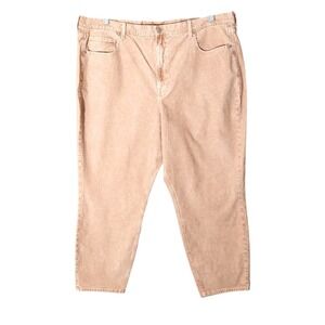 NWOT American Eagle Jeans Plus 24 Pink Skinny Corduroy Hi Rise Mom Stretch retro